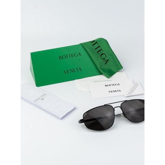 Bottega Veneta Women Sunglasses Black Grey Pilot BV1125S 001 BRAND NEW main image 4